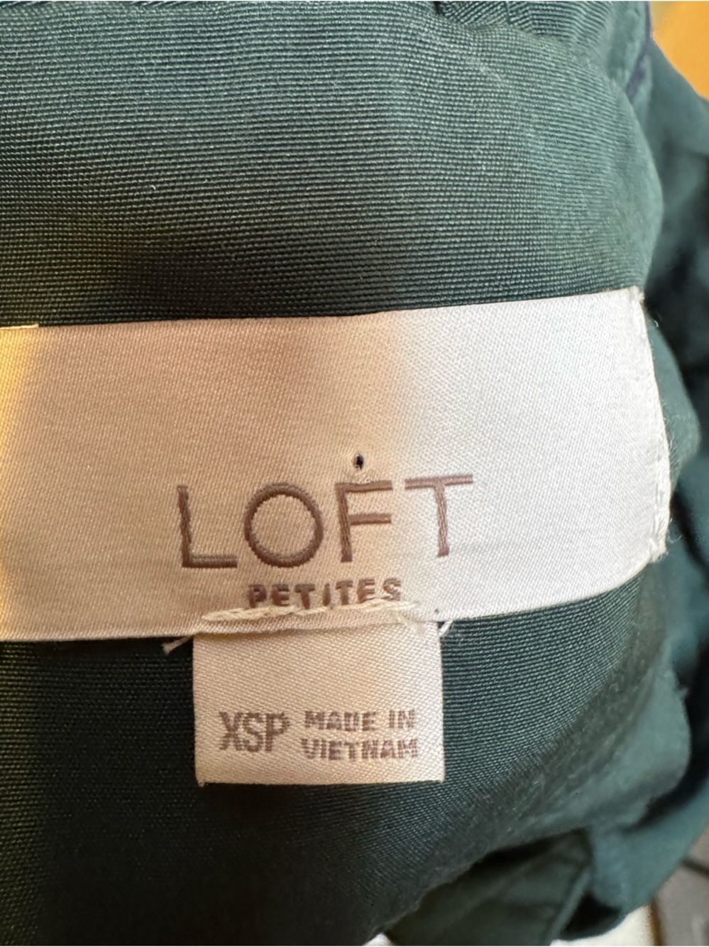 LOFT Dark Green Hooded Jacket XSP - Picture 4 of 4